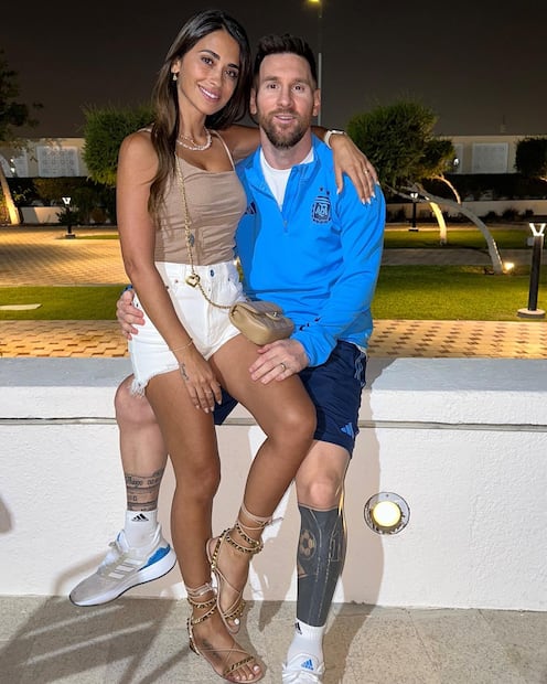 Antonella Roccuzzo y Lionel Messi. Fuente: Instagram @antonelaroccuzzo