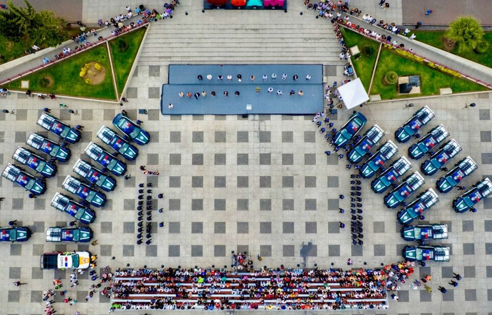 Las nuevas patrullas fueron presentadas en la explanada de la alcaldía Gustavo A Madero y a partir de ahora serán tripuladas por elementos de la Policía Auxiliar para prevenir los delitos de bajo impacto en la demarcación. Foto: Especial