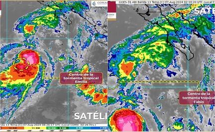 Tormentas Fabio y Emilia podrían causar lluvias fuertes y oleaje de hasta 3 metros en Baja California Sur