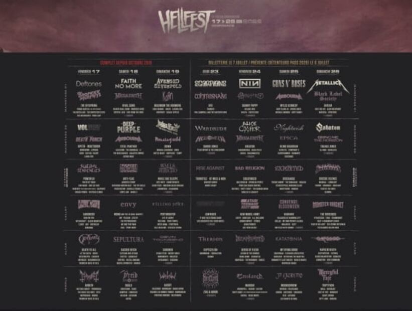 Hellfest francés anuncia impresionante cartel para el 2022