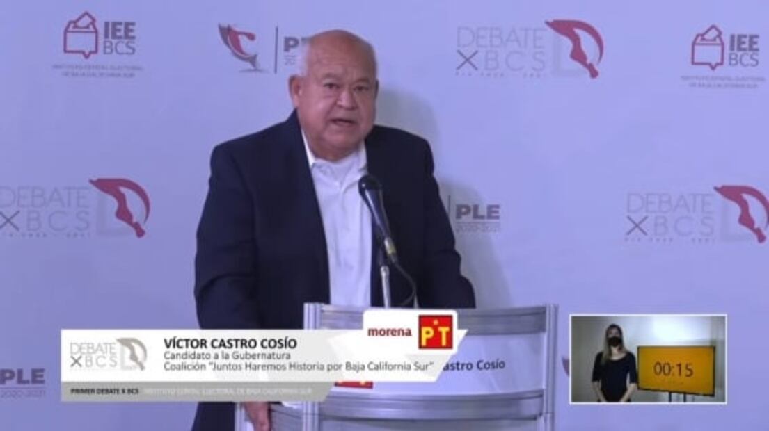 Candidatos a la gubernatura de BCS se enfrentan por temas de seguridad y salud en primer debate