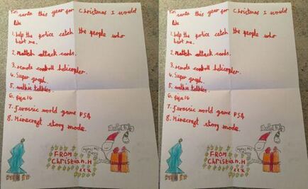 Niño pide a Santa que ayude a atrapar a sus atacantes