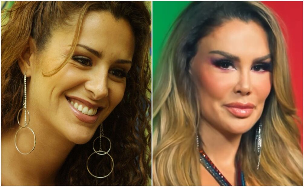 Ninel Conde en 2004 y en 2025 respectivamente. Foto: Archivo EL UNIVERSAL/ViX.