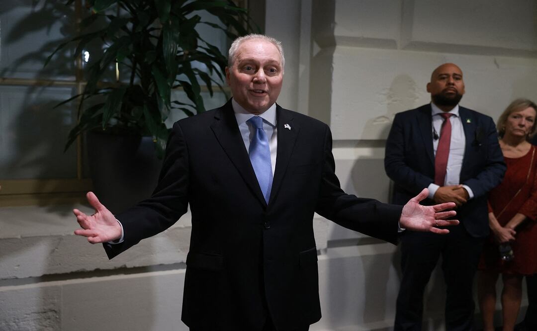 El representante republicano Steve Scalise se bajó de la contienda por la presidencia de la Cámara Baja. FOTO: AFP