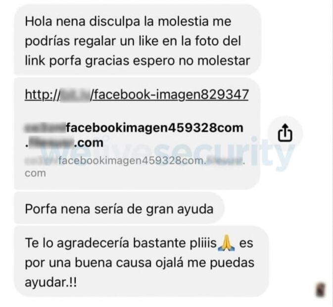 Te piden dar “Me gusta” en una foto, y roban tu información