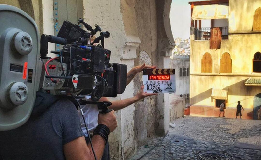 La cuenta oficial de Twitter de la película colgó una foto del lugar de rodaje en la que se ven las calles de Tánger. FOTO: Twitter @007