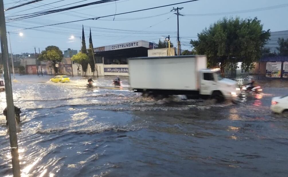 Encharcamiento en Edomex. Foto: Especial