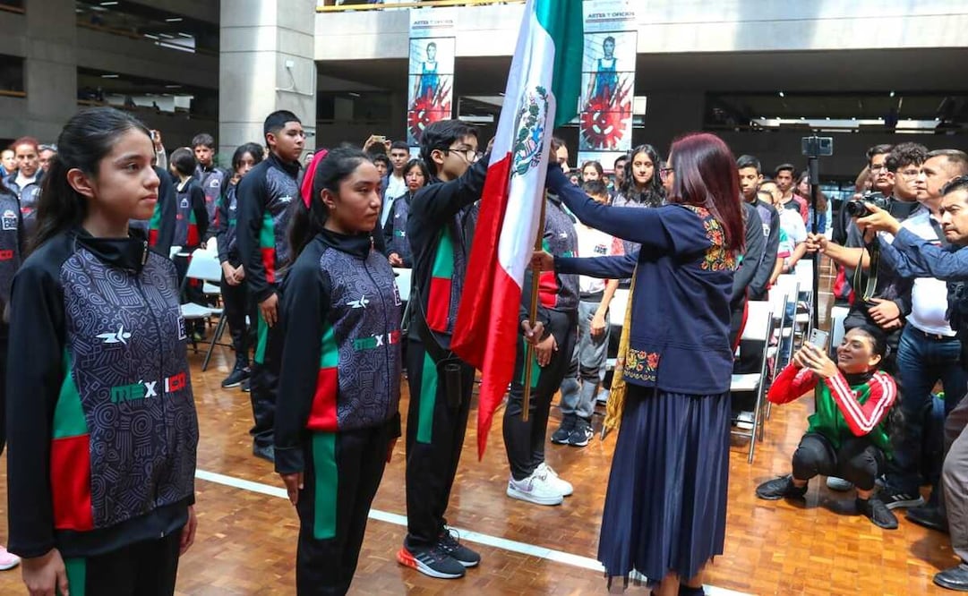 La titular de la SEP felicitó a los 175 jóvenes deportistas provenientes de distintos estados del país por su compromiso y dedicación. Foto: Twitter @SEP_mx