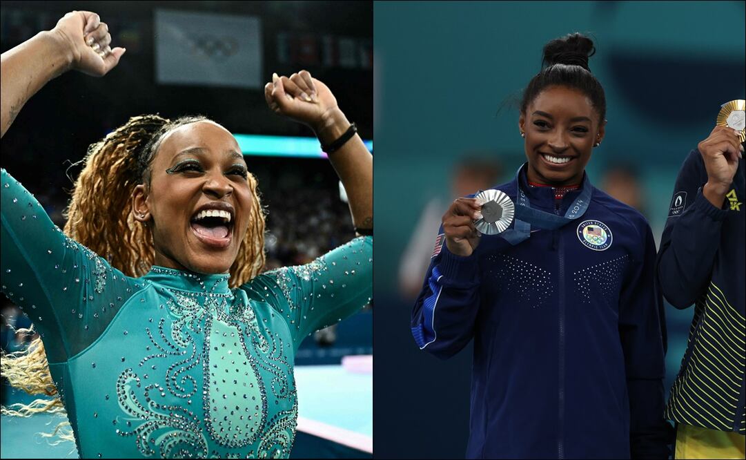 La brasileña Rebeca Andrade le arrebata el oro a Simone Biles en París 2024 - Fotos: AFP y EFE