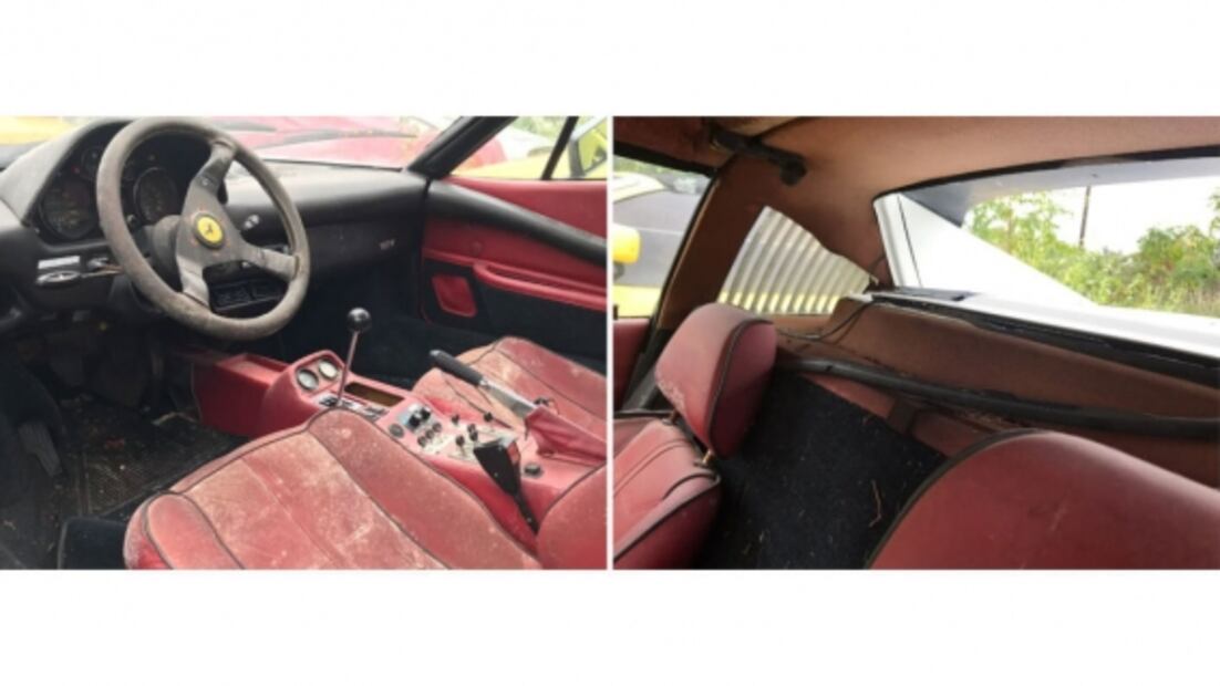 Encuentran 11 Ferraris abandonados en un campo