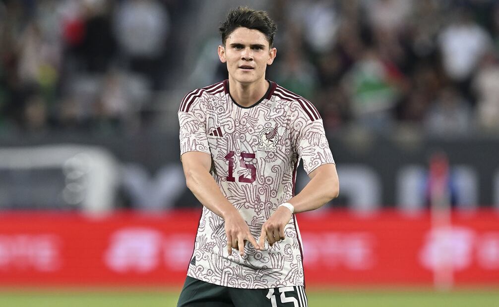 Israel Reyes hizo una 'N' para dedicarle el gol a Nailea Vidrio / Foto: Imago7