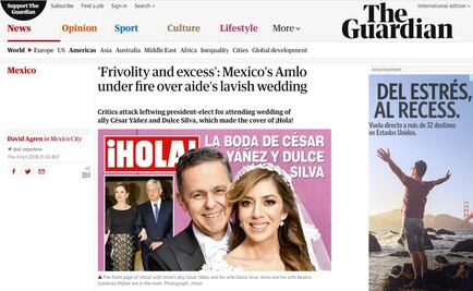 The Guardian retoma críticas por “frivolidad y exceso” en boda de Yáñez