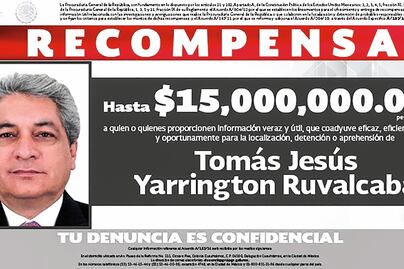 Ofrece la PGR recompensa de 15 mdp por Tomás Yarrington