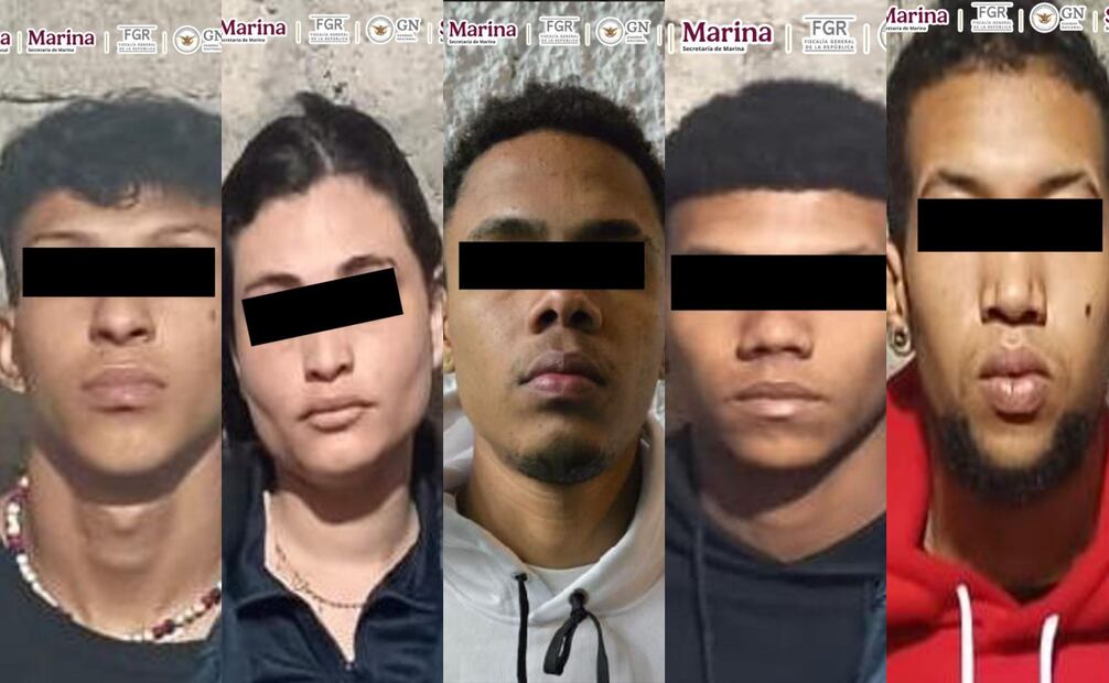 Detienen a cinco personas extranjeras por narcomenudeo y trata de personas (05/12/2024). Foto: Especial