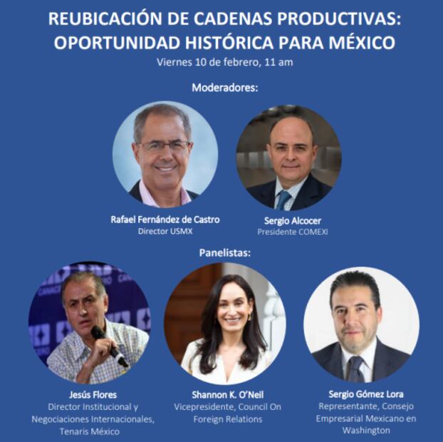 EL UNIVERSAL invita al Foro: Reubicación de cadenas productivas: ¿oportunidad histórica para México?