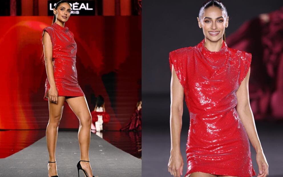 Renata lució el minivestido con sandalias de tacón en color negro. Foto: Instagram @rennotni