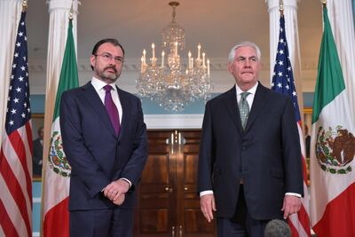 Charlan Videgaray y Tillerson sobre seguridad y migración