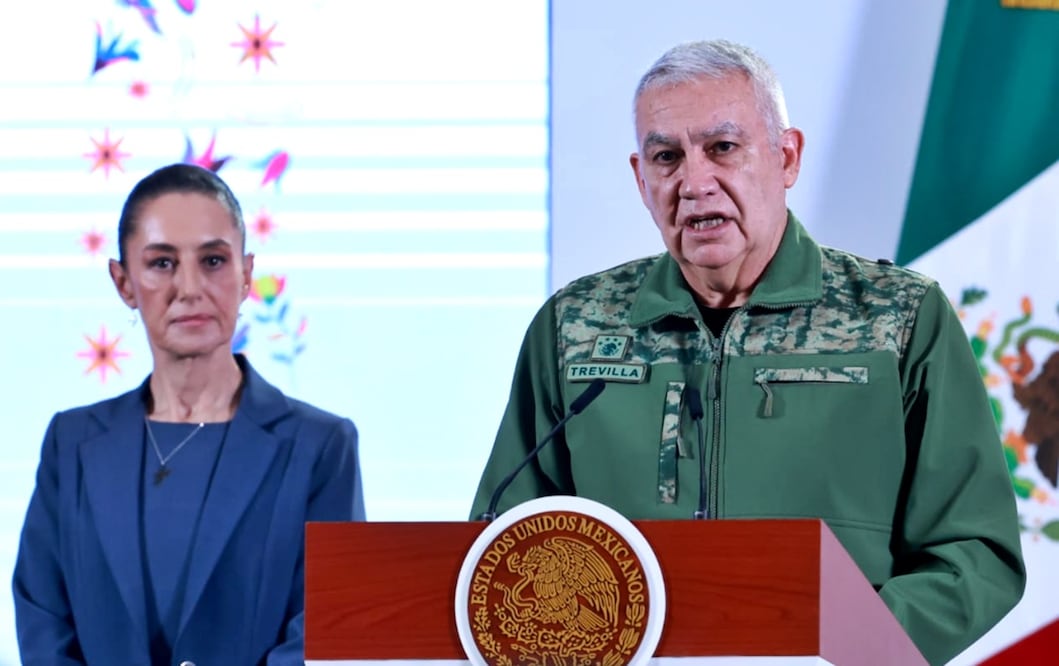 Ricardo Trevilla Trejo en la mañanera de Sheinbaum. Foto: Fernanda Rojas/EL UNIVERSAL