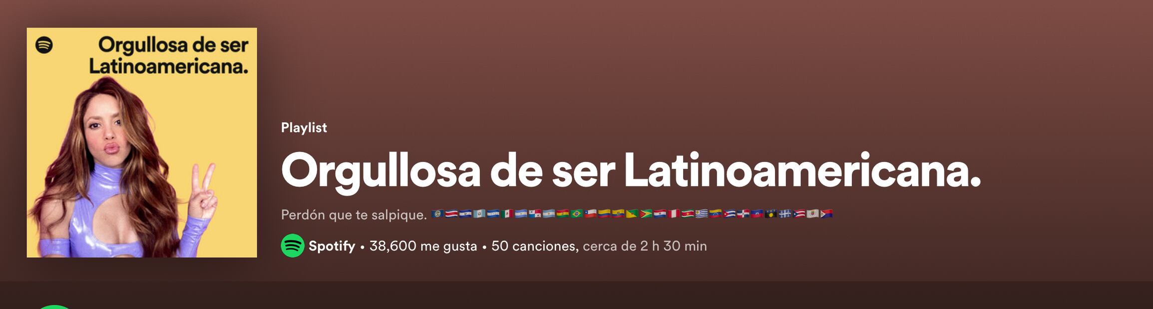 Spotify Lista Shakira