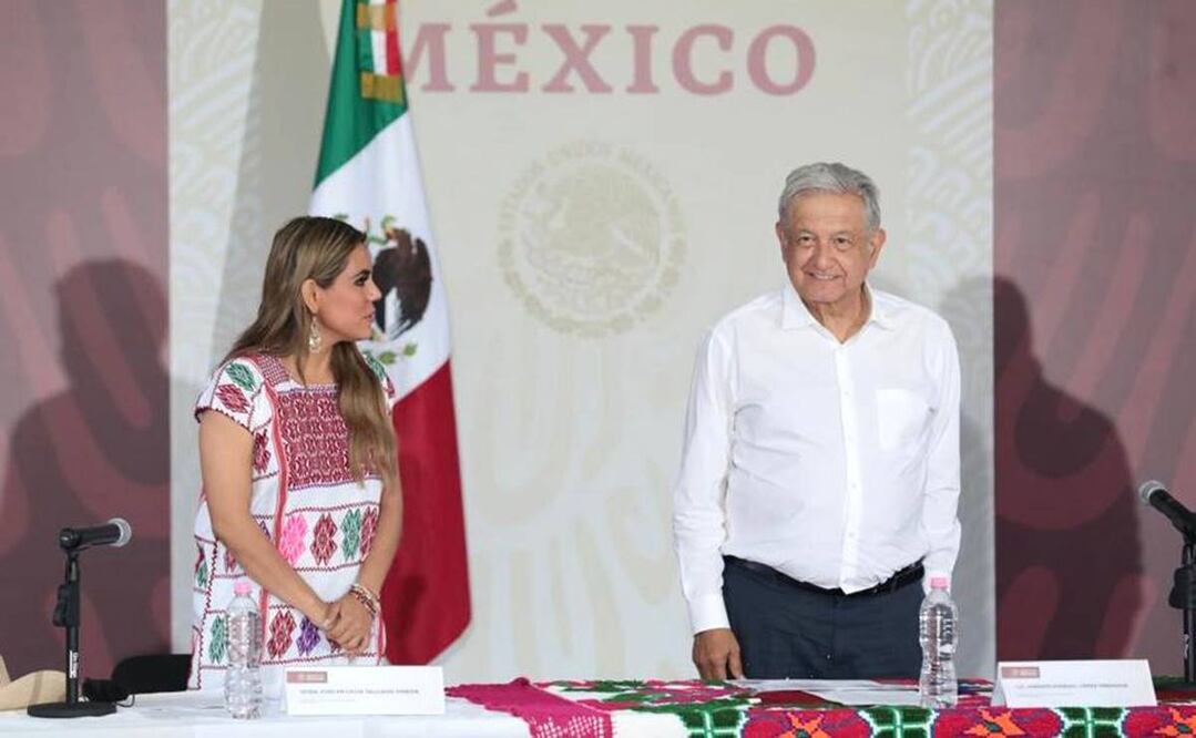 Evelyn Salgado, gobernadora de Guerrero, y el presidente Andrés Manuel López Obrador. Foto: Presidencia