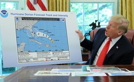 Trump agrega línea a mapa de “Dorian” y las redes le regalan memes