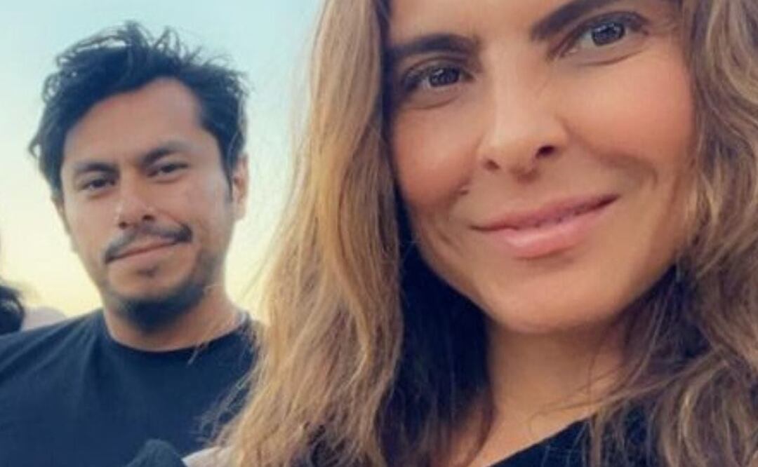 Edgar Baena y Kate del Castillo. Foto: Twitter @ShowmundialShow