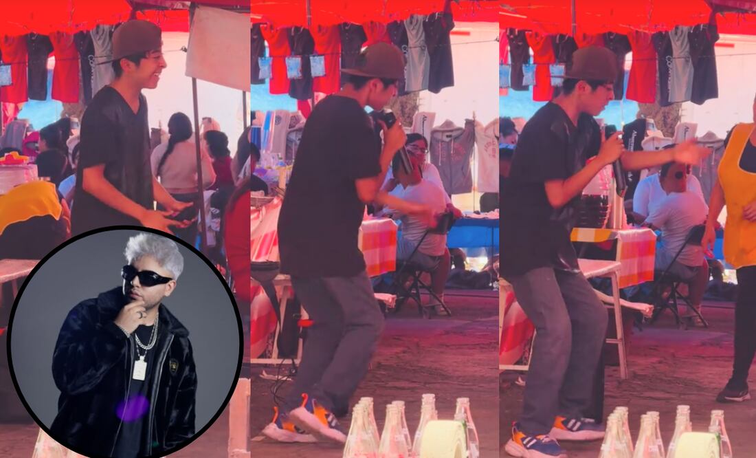 El cantante de género urbano, Daniel Martínez, visitó a Ángel para hacer su sueño realidad. Foto: Captura de pantalla