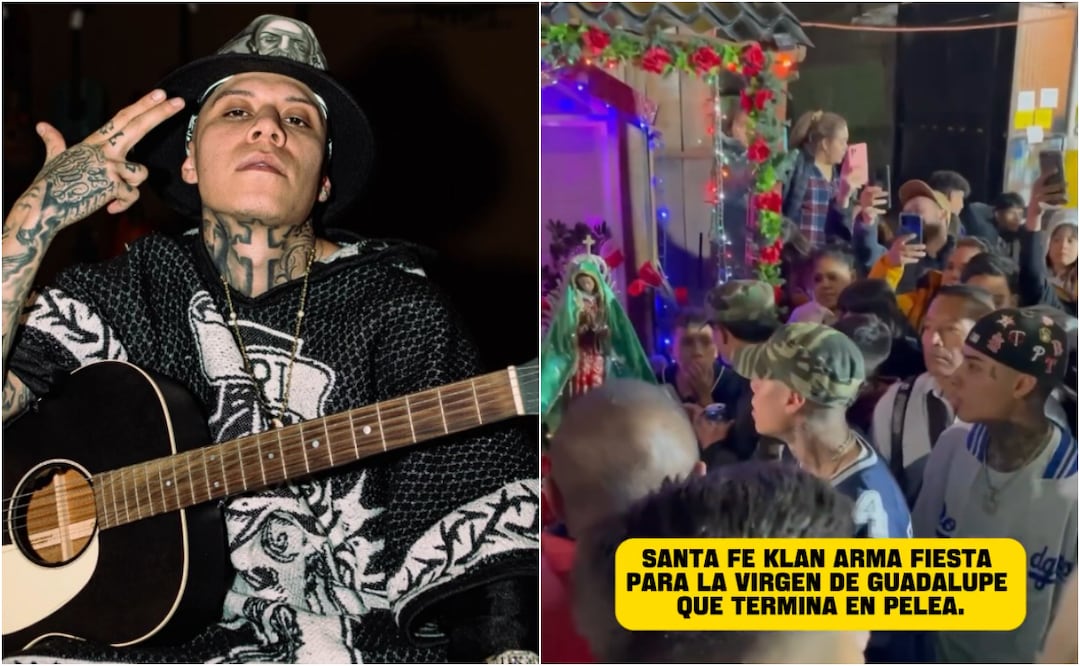 El rapero convocó a sus fans y seguidores a celebrar con él a la Virgen de Guadalupe. Foto: Instagram @santa_fe_klan_473 y X