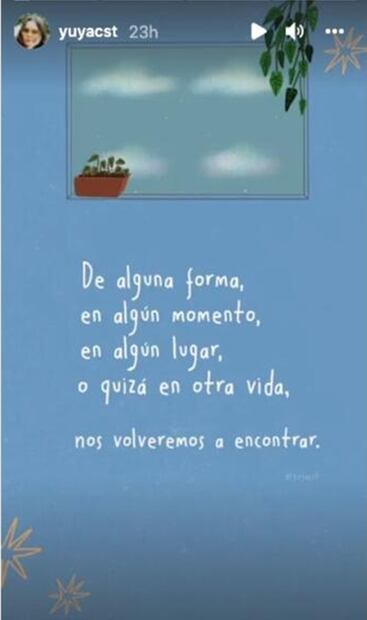 Mensaje de Yuya en Instagram. Foto: Redes Sociales