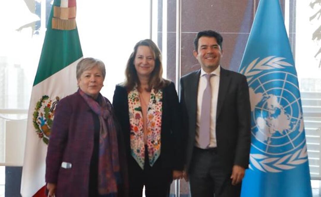 Alicia Bárcena, Amy Pope y Arturo Medina. Foto: SRE