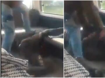 Pasajeros identifican a supuesto ladrón y lo golpean arriba de combi en Zumpango, Edomex