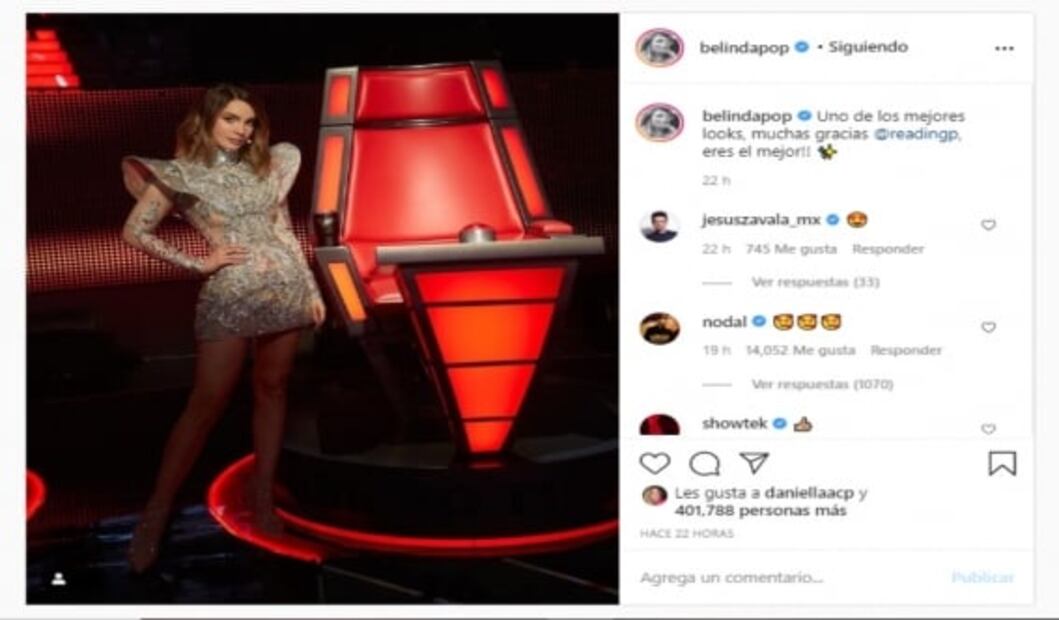Con un look galáctico, Belinda roba las miradas en La Voz 