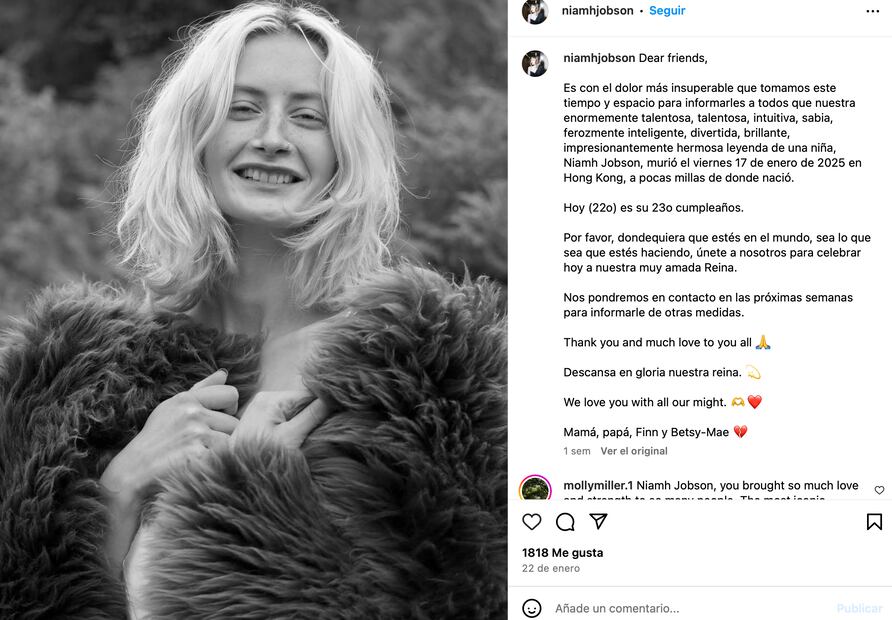 Muere Dj Niamh a los 22 años tras luchar contra el cáncer. Foto: Captura de pantalla
