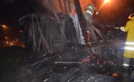 Two killed in trailer truck crash, explosion