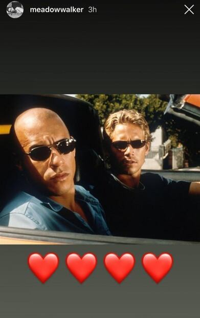 En su cumpleaños 53, Vin Diesel recibe felicitación de Meadow Walker