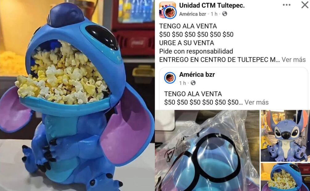 Revendedora ofrece palomeras de Lilo y Stitch a 50 pesos y deja plantados a los compradores. Foto: Redes sociales
