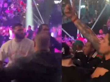 VIDEO: Ryan García y Caleb Plant se pelean en las gradas de la arena MGM de Las Vegas