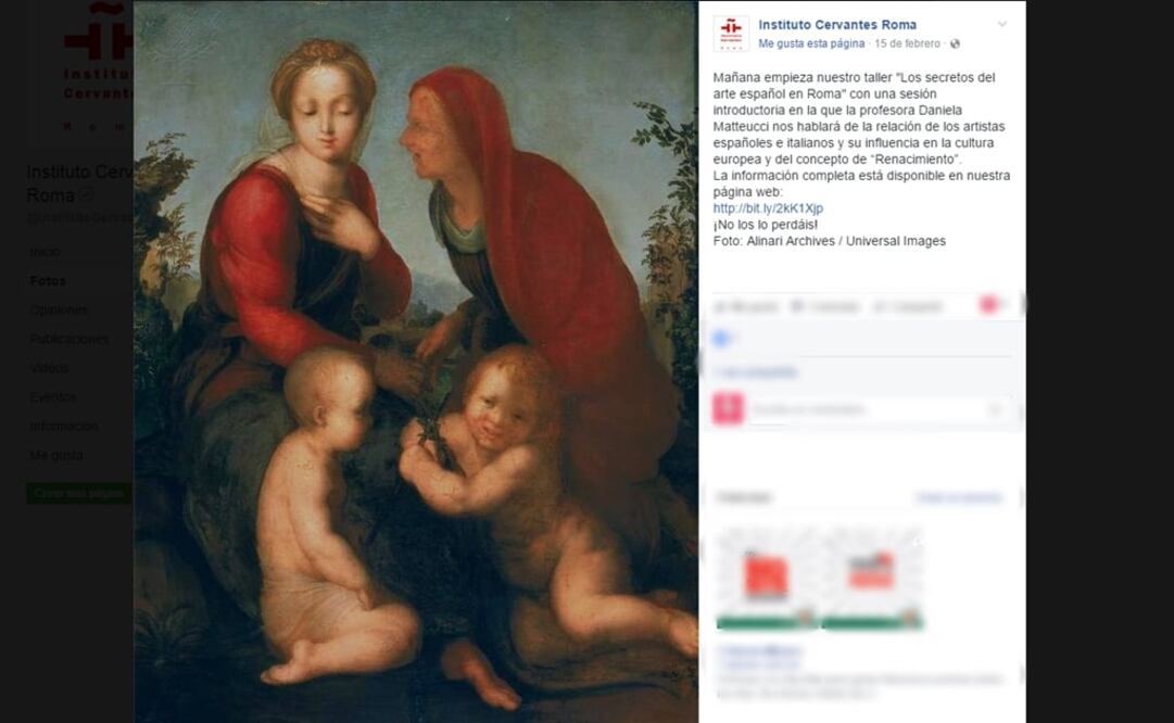 Foto: Facebook / Instituto Cervantes Roma