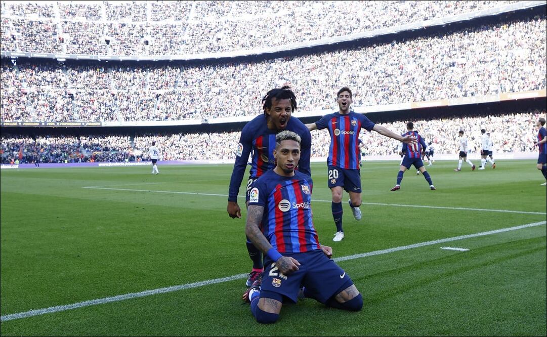 Raphinha fue el autor del solitario gol del Barcelona en la Jornada 24. FOTO: AP