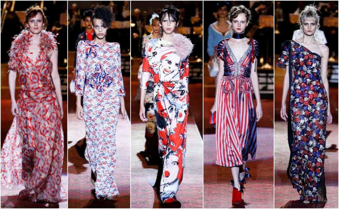 Azul, blanco y rojo (colores de la bandera estadounidense) fueron los tres tonos predominantes en el desfile