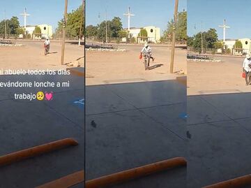 Abuelito lleva comida a su nieta todos los días y se vuelve viral