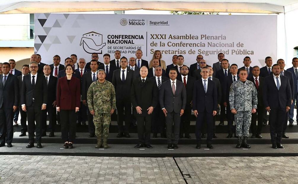 Inauguración de la XXXI Asamblea Plenaria de la Conferencia Nacional de Secretarías de Seguridad Pública este 27 de agosto de 2025. Foto: Berenice Fregoso/ EL UNIVERSAL