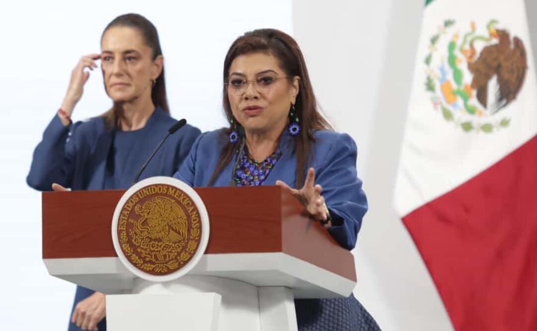 01 de octubre de 2025, Ciudad de México. La jefa de gobierno de la CDMX Clara Brugada durante la conferencia del pueblo. Foto: Carlos Mejía / EL UNIVERSAL