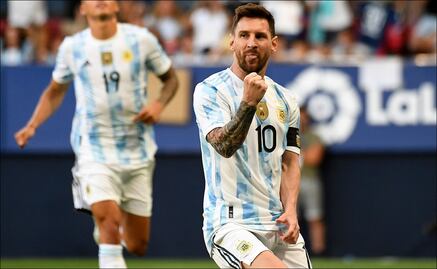 Messi anota los cinco goles con los que Argentina venció a Estonia 