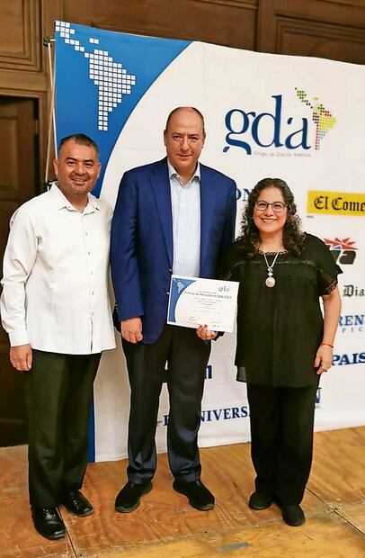 La premiación estuvo encabezada por el Licenciado Juan Francisco Ealy Lanz Duret (centro), Vicepresidente Ejecutivo y Director General de EL UNIVERSAL, además de presidente actual de GDA. Foto: Guadalupe Galván | El Universal