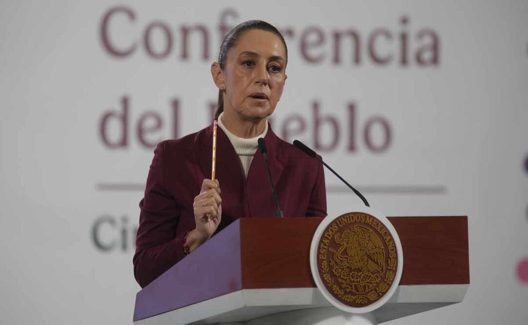 La presidenta Claudia Sheinbaum en la conferencia matutina de este 24 de junio en Palacio Nacional. Foto: Carlos Mejía / EL UNIVERSAL.
