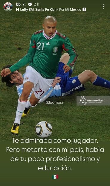 Mensaje del Bofo Bautista a Messi