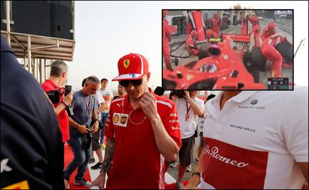 ​Kimi Raikkonen atropella a uno de sus mecánicos en el GP de Bahréin