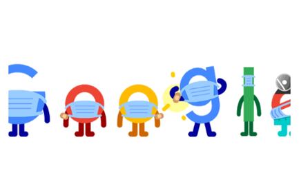 Con doodle Google te recuerda la importancia del cubrebocas