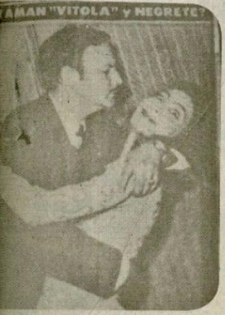 ¿Se aman Vitola y Negrete?. Publicó El Gráfico el 2 de marzo de 1946 acompañado de una foto enorme donde Fanny y Jorge se dan un gran abrazo. Hemeroteca EL UNIVERSAL.